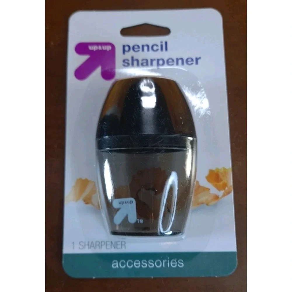 Set Of 4 New Up &‎ Up - Pencil Sharpeners,  1 Hole with Plastic Receptacle
